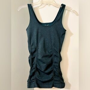 Kismet Blue Green Ruched Sleeveless Tank Top